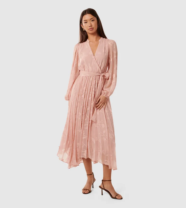 فورايفر نيو GABRIELLA Long Sleeves Midi Dress
